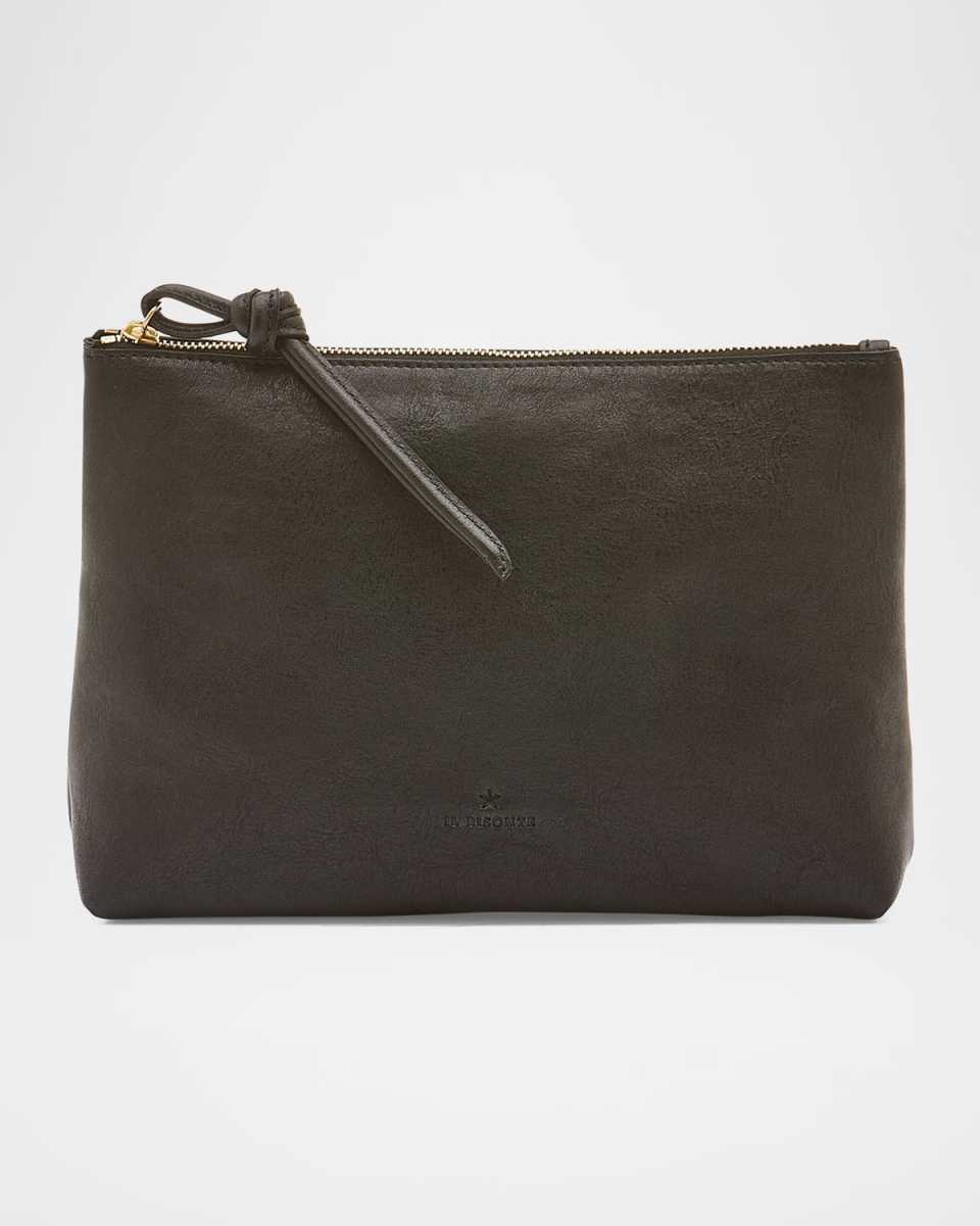 Snodo Zip Leather Clutch Bag